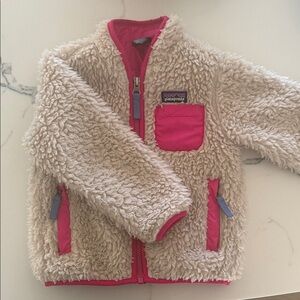 Patagonia Cream and Pink Sherpa Jacket